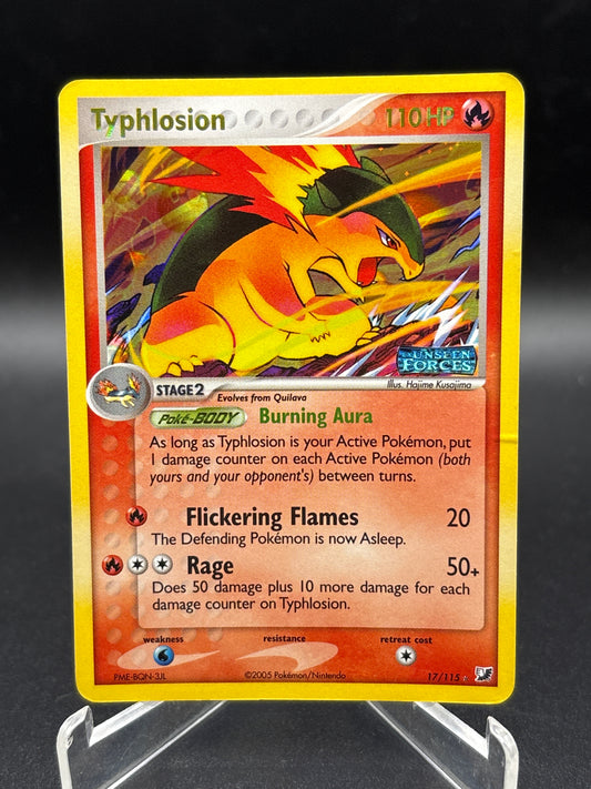Pokémon TCG: 2005 Typhlosion 17/115 Unseen Forces Reverse Holo