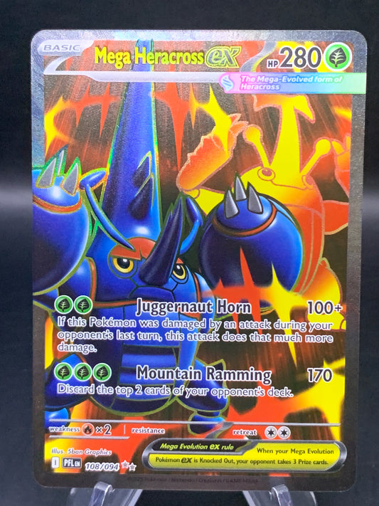 Pokémon TCG: 2025 Mega Heracross ex - 108/094 - PFL: Phantasmal Flames