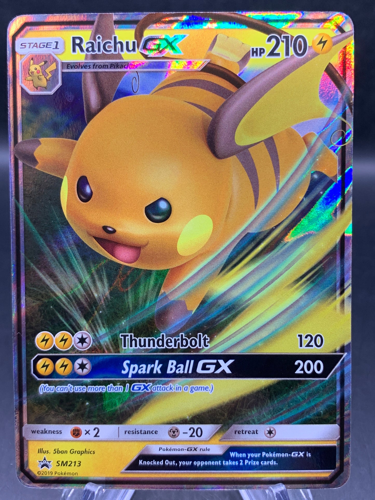 Pokémon TCG: 2019 Raichu GX - SM213 - SM: Black Star Promo