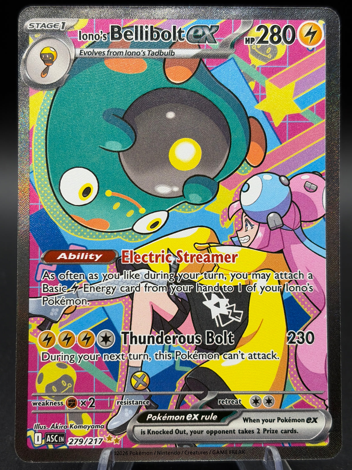 Pokémon TCG: 2026 Iono's Bellibolt ex - 279/217 - ME: Ascended Heroes