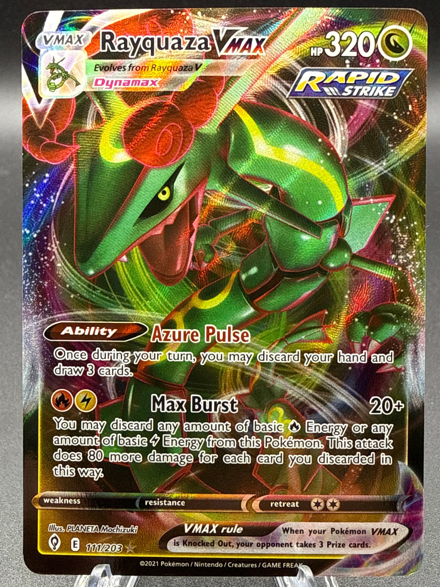 Pokémon TCG: 2021 Rayquaza VMAX - 111/203 - SWSH: Evolving Skies
