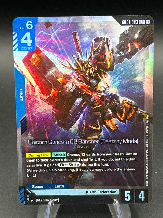 Gundam TCG: Unicorn Gundam 02 Banshee (Destroy Mode) - GD01-003 - R - Newtype Rising (GD01)