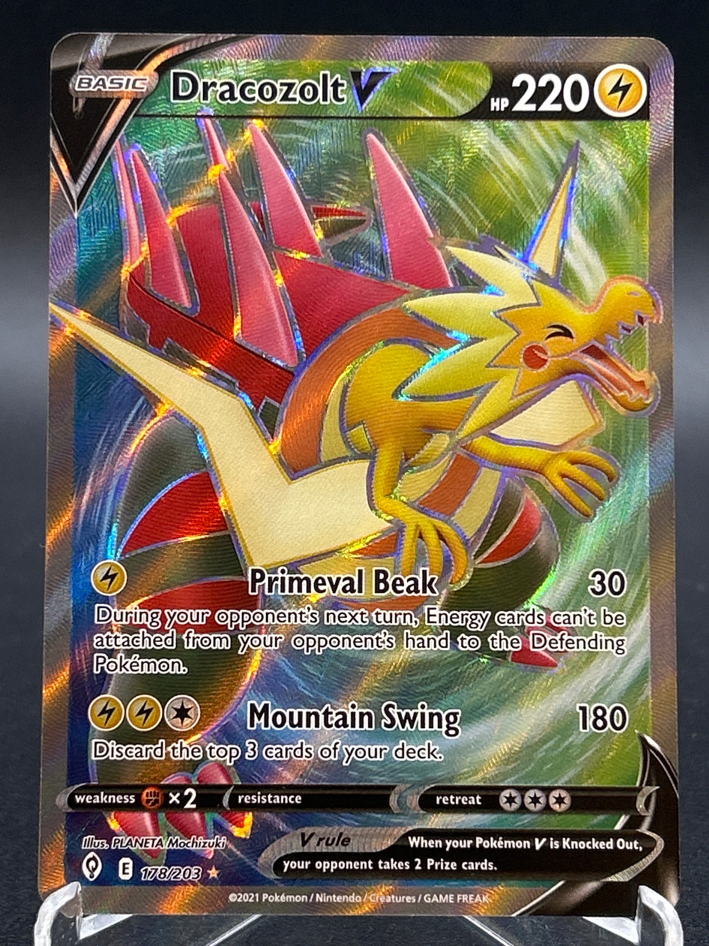 Pokémon TCG: 2021 Dracozolt V 178/203 SWSH: Evolving Skies