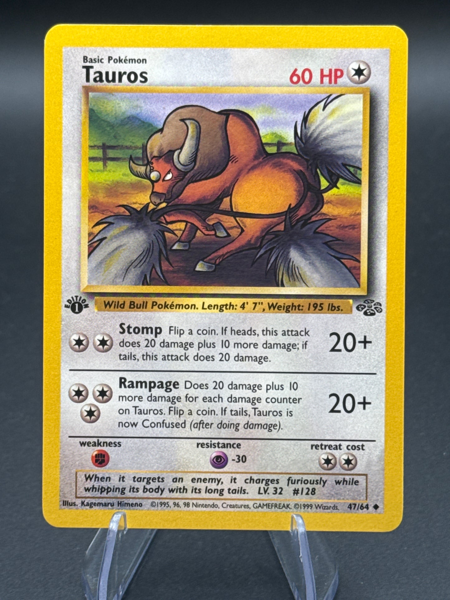 Pokémon TCG: 1999 - Tauros 47/64 - Jungle - 1st Edition