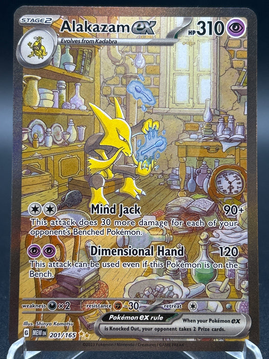 Pokémon TCG: 2023 Alakazam ex 201/165 SV: Scarlet & Violet 151