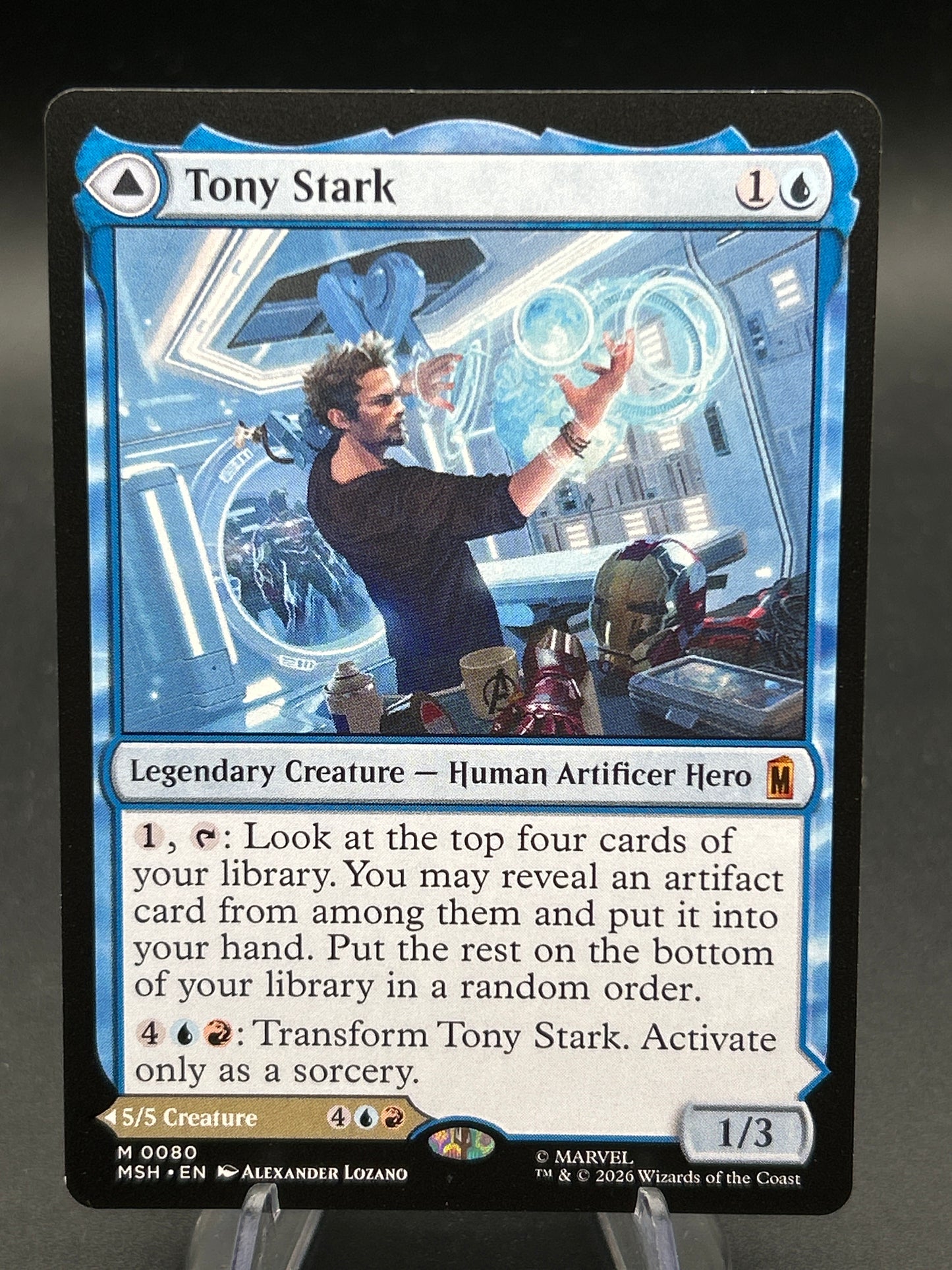 MTG TCG: Tony Stark (Borderless) M 0080 - Marvel Super Heroes
