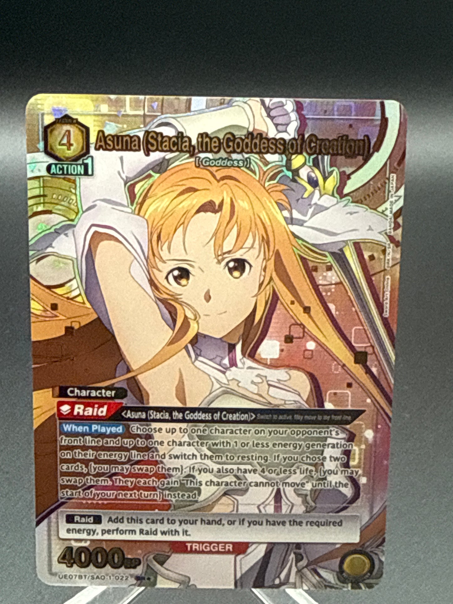 Union Arena TCG: Asuna (Stacia, the Goddess of Creation) (022) (SR*) - UE07BT: Sword Art Online (UE07BT)