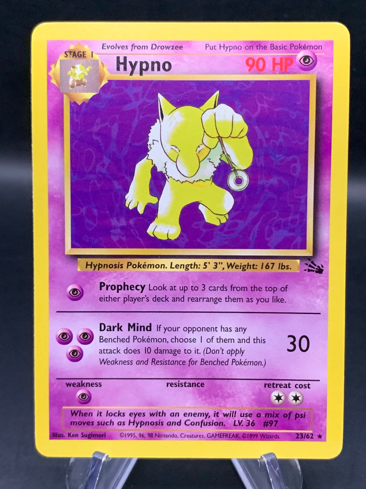 Pokémon TCG: 1999 Hypno 23/62 Fossil Non-Holo