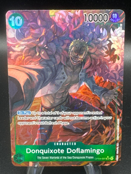 One Piece TCG: Donquixote Doflamingo OP04-031 SR Kingdoms Of Intrigue