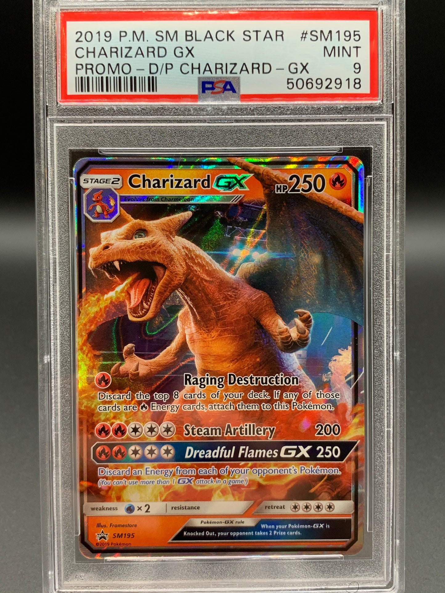PSA 9 Pokémon TCG: 2019 Charizard GX - SM195 - Sun & Moon Promo