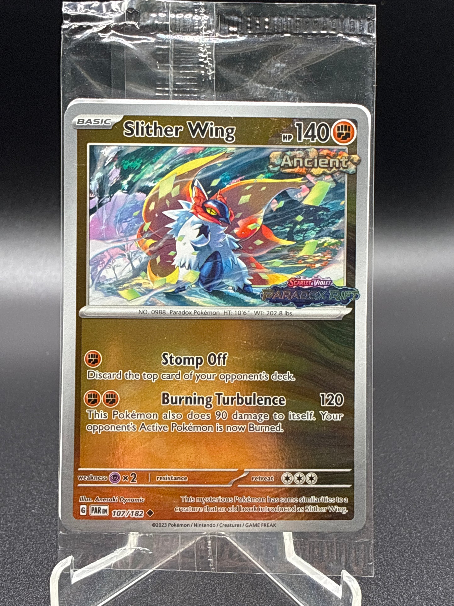 Pokémon TCG: 2023 Slither Wing 107/182 S&V: Paradox Rift Best Buy Promo Sealed