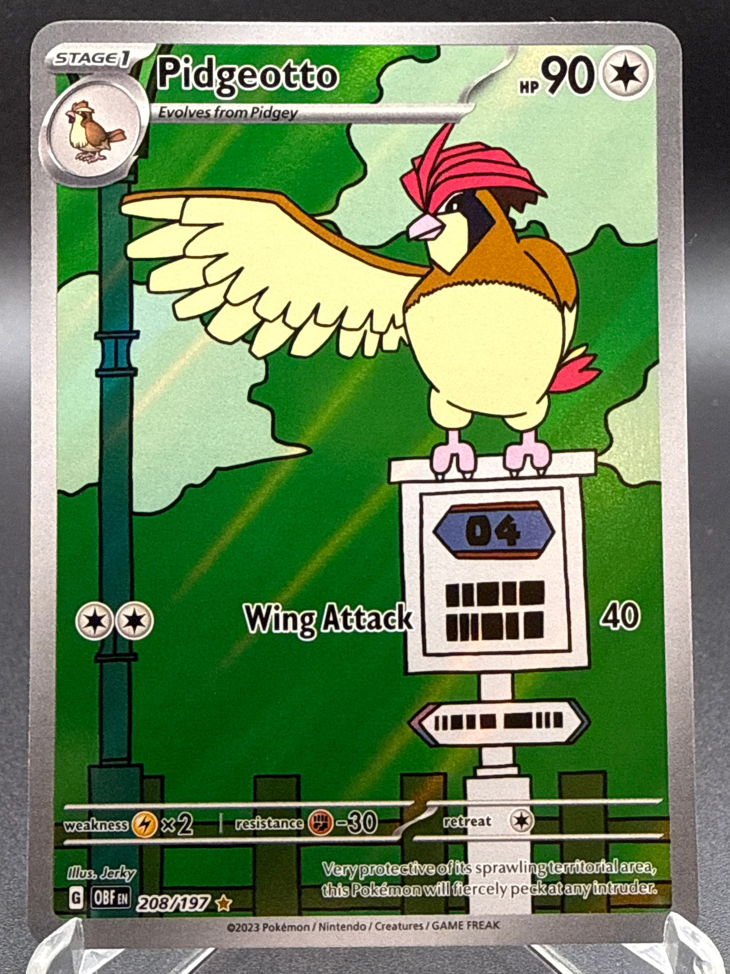 Pokémon TCG: 2023 Pidgeotto 208/197 SV: Obsidian Flames