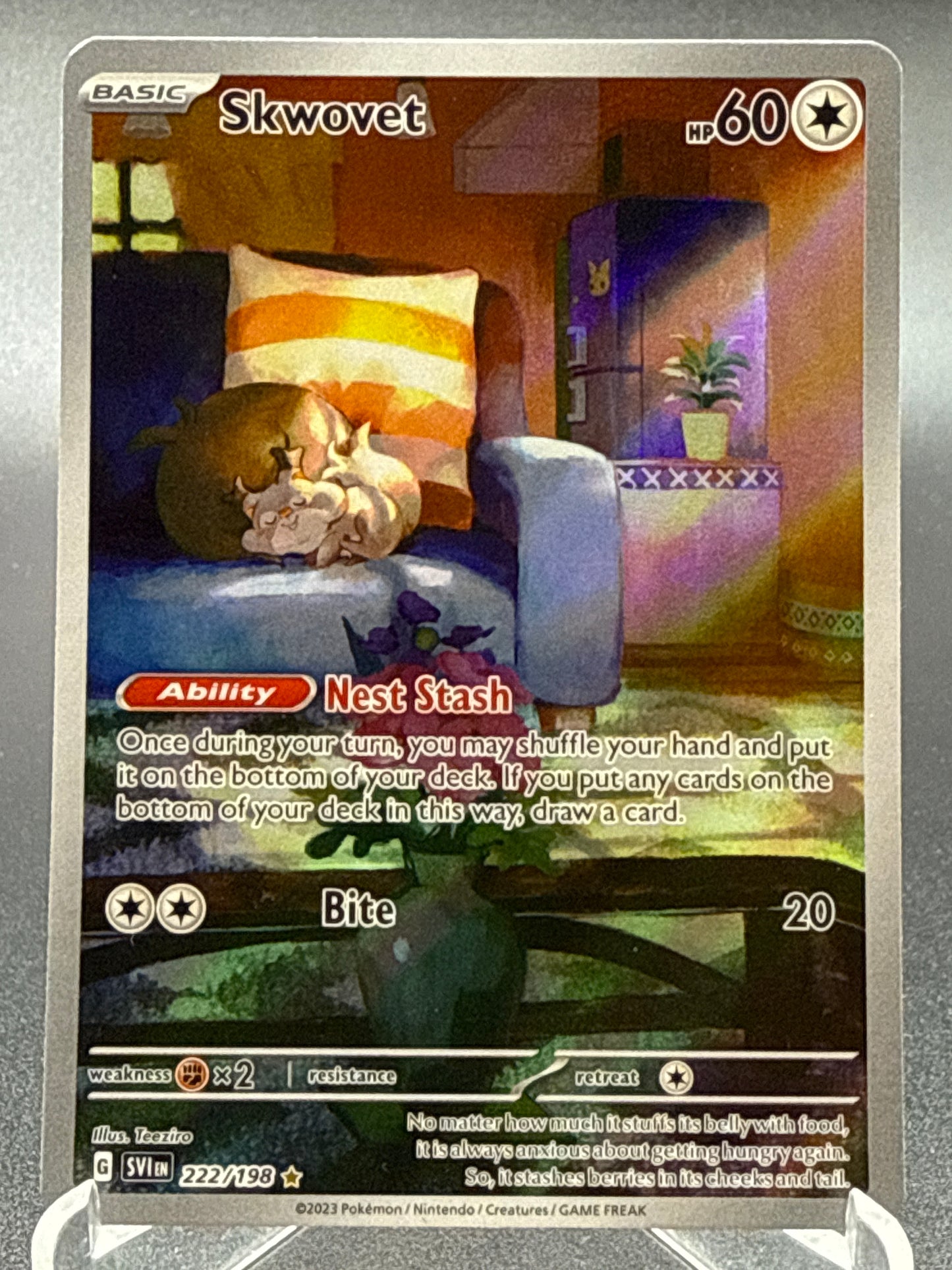 Pokémon TCG: 2023 - Skwovet - 222/198 - SV: Scarlet & Violet Base Set