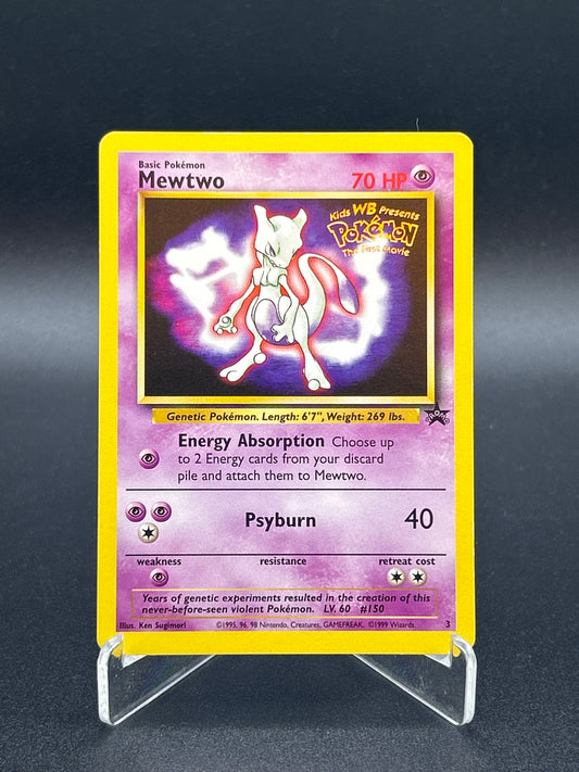 Pokémon TCG: 1999 Mewtwo #3 WB Movie Promo Stamped