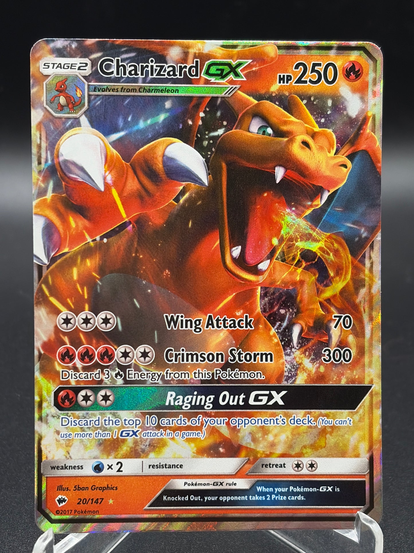 Pokémon TCG: 2017 Charizard GX - 20/147 - SM: Burning Shadows LP