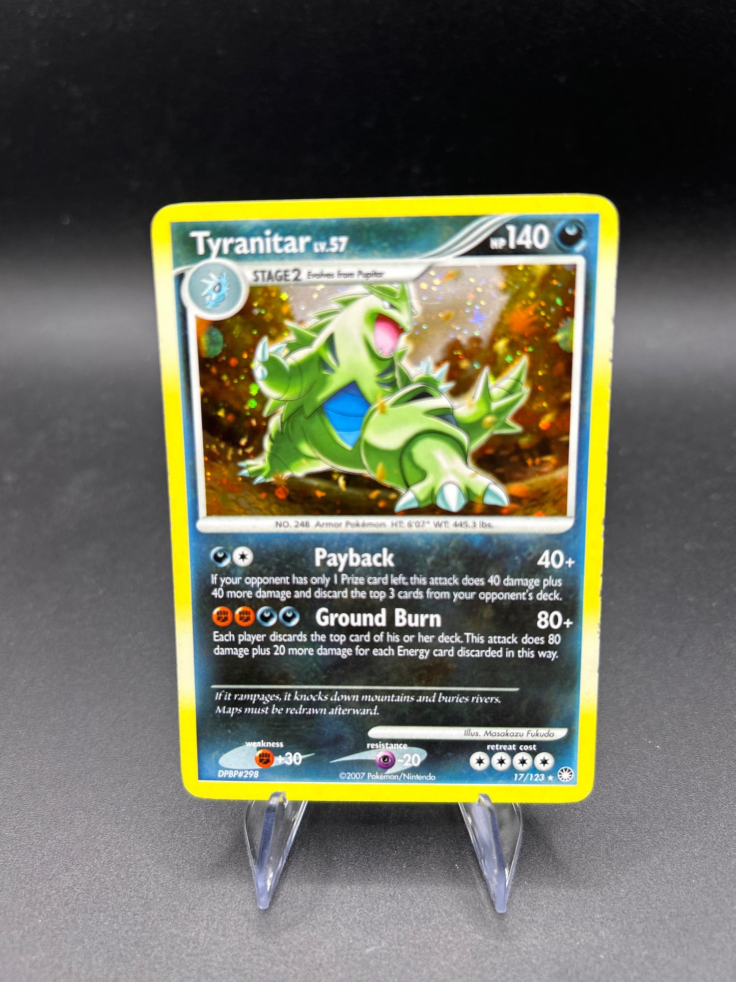Pokémon TCG: 2007 Tyranitar 17/123 Mysterious Treasures Holo