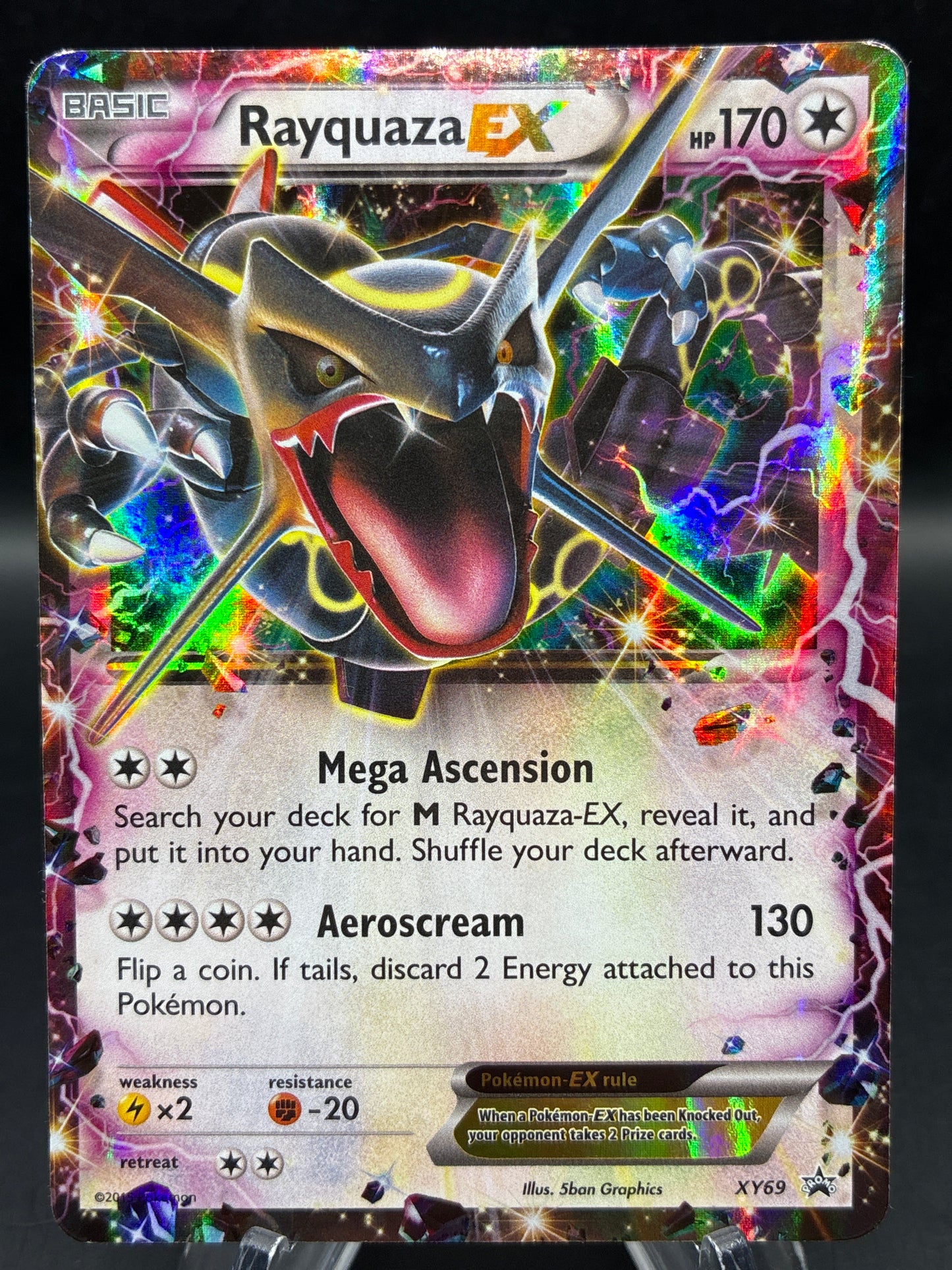 Pokémon TCG: 2015 - Rayquaza EX (Shiny) XY69 - XY: XY Promos (Damaged)