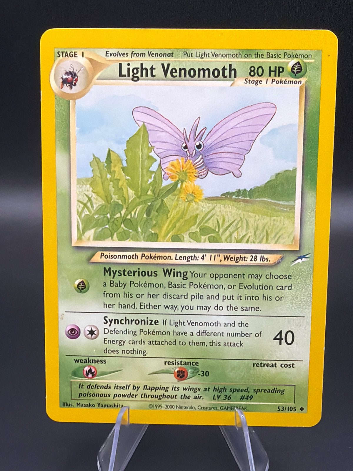 Pokémon TCG: 2000 Light Venomoth - 53/105 - Neo Destiny