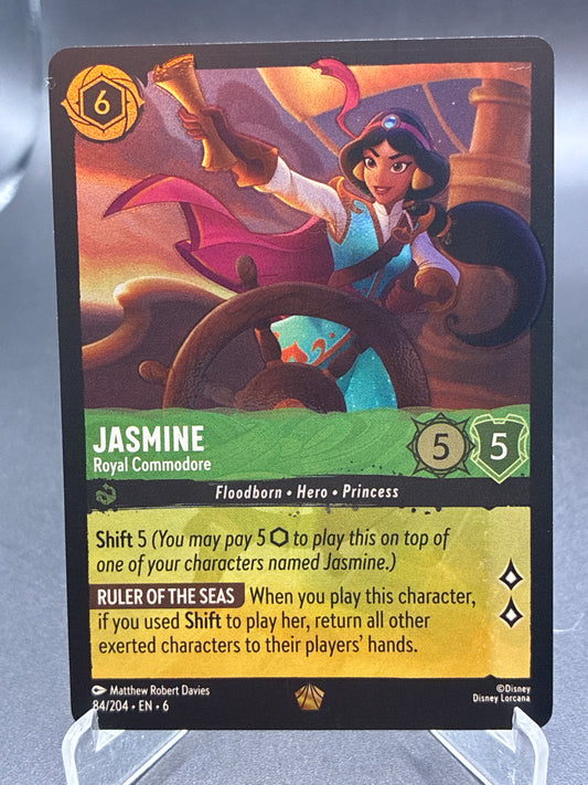 Lorcana TCG: Jasmine Royal Commodore (Cold Foil) 84/204 Azurite Sea