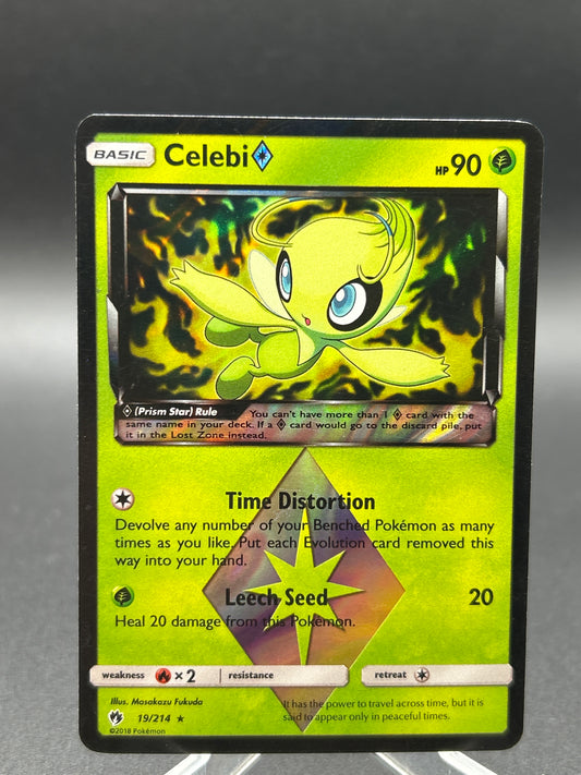 Pokémon TCG: 2018 Celebi Prisim Star 19/214 S&M: Lost Thunder