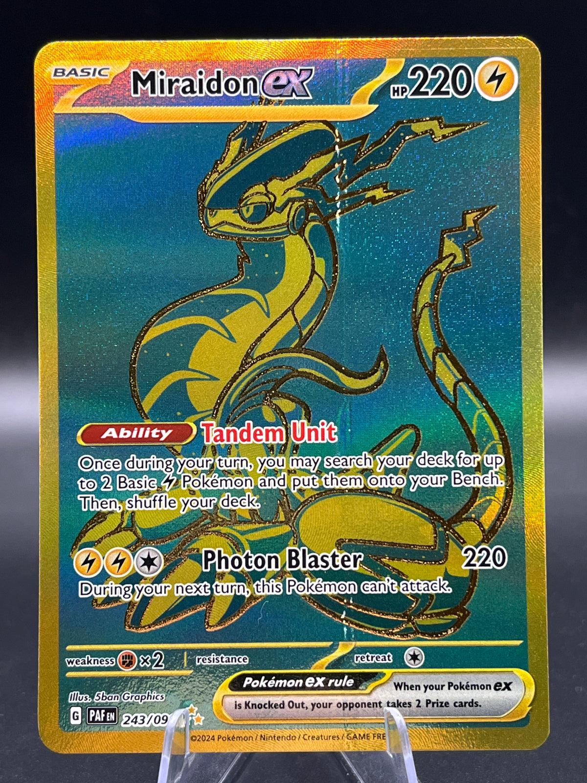 Pokémon TCG: 2024 Miraidon ex 243/91 SV: Paldean Fates