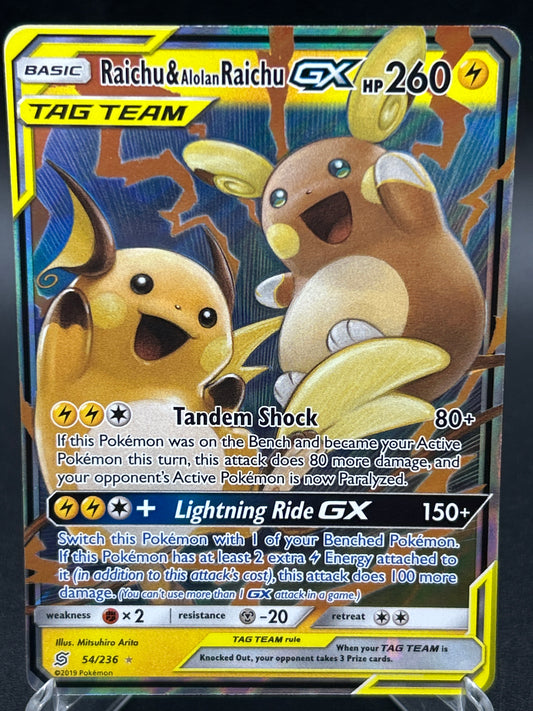Pokémon TCG: 2019 Raichu & Alolan Raichu GX 54/236 SM: Unified Minds