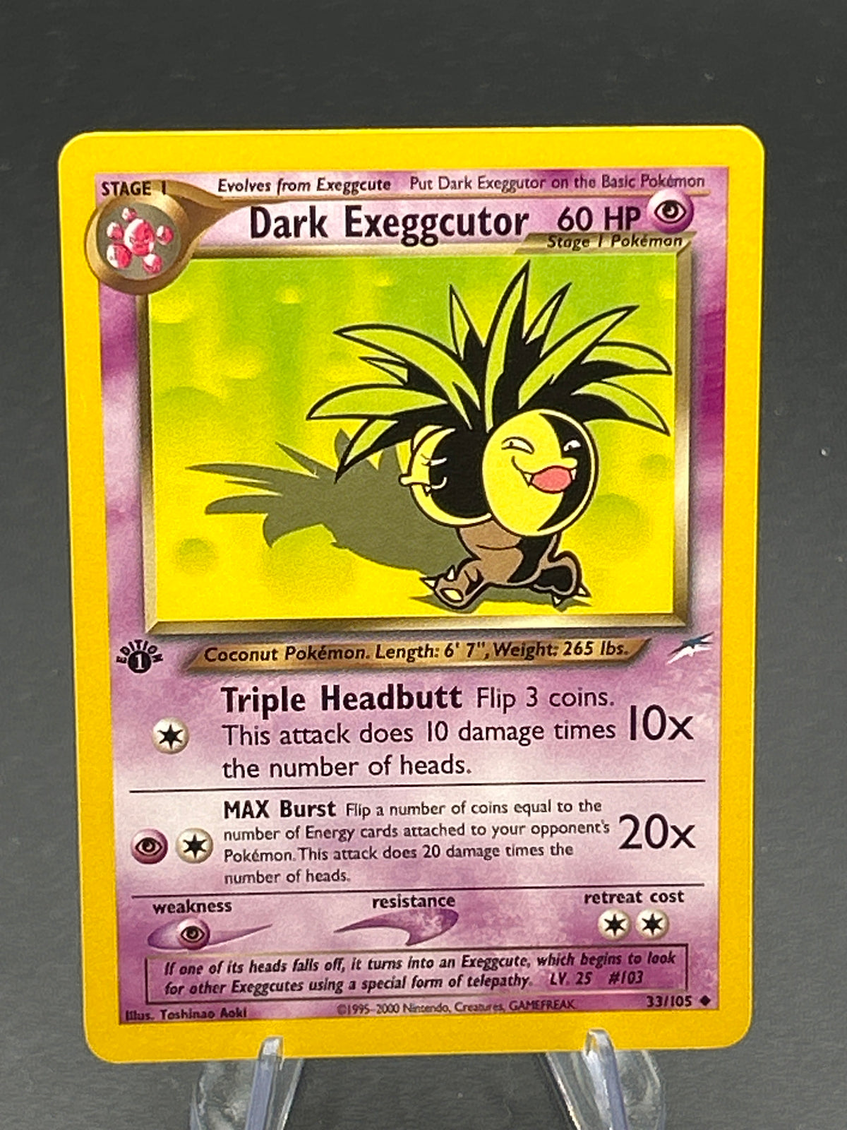 Pokémon TCG: 2002 Dark Exeggcutor 33/105 - Neo Destiny - 1st Edition