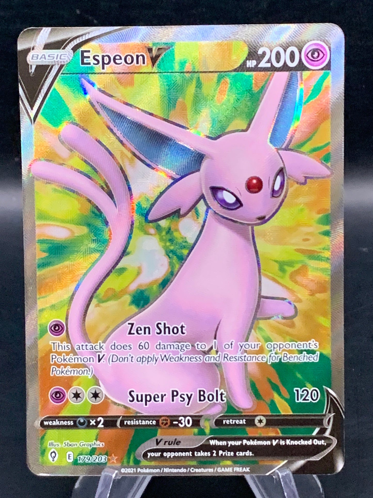Pokémon TCG 2021 Espeon V 179/203 Evolving Skies