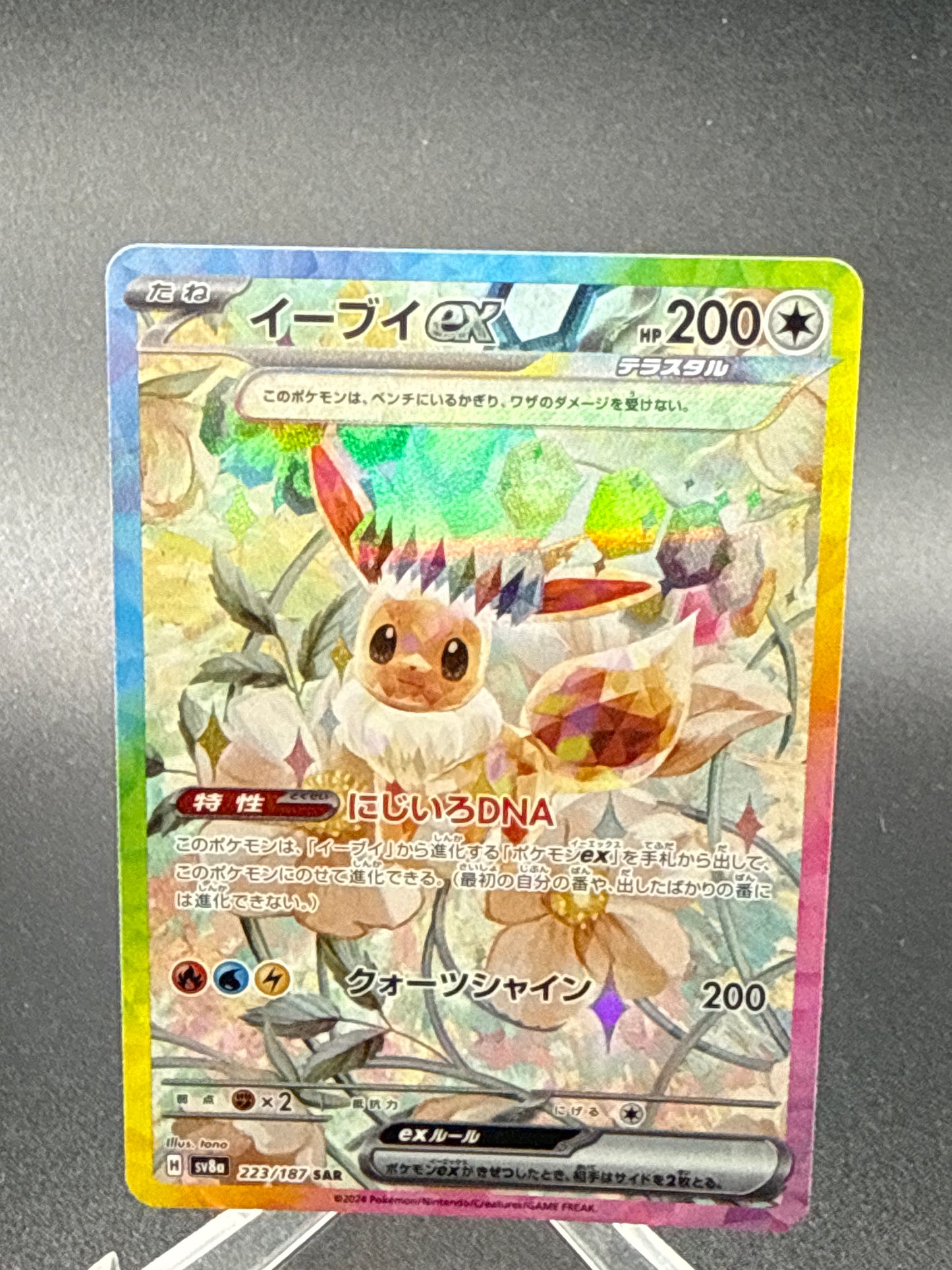 Pokémon TCG: 2024 Japanese Eevee Ex 223/187 Terastal Fest ex sv8a