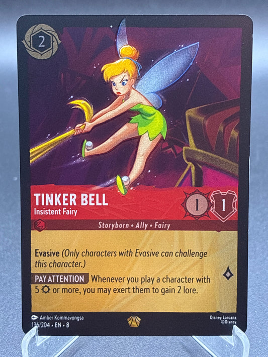 Lorcana TCG: Tinker Bell Insistent Fairy (Cold Foil) 136/204 Reign of Jafar