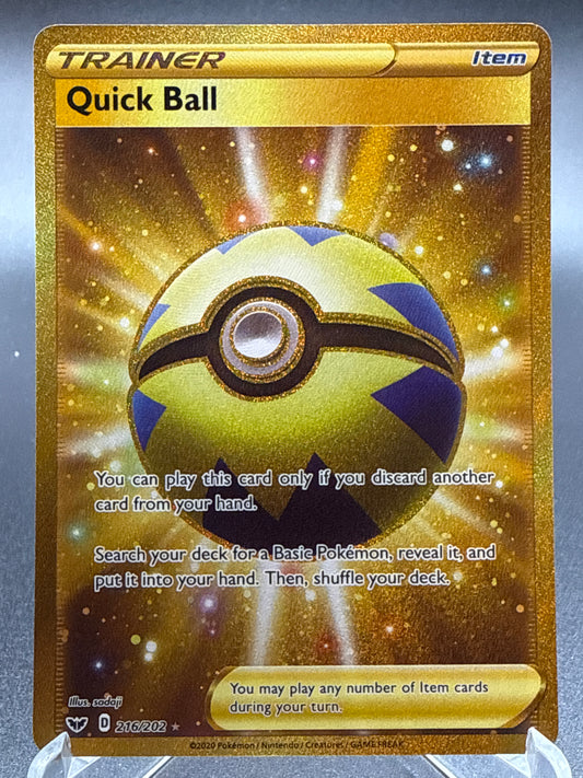 Pokemon TCG 2020 Quick Ball 216/202 Sword & Shield Base Set