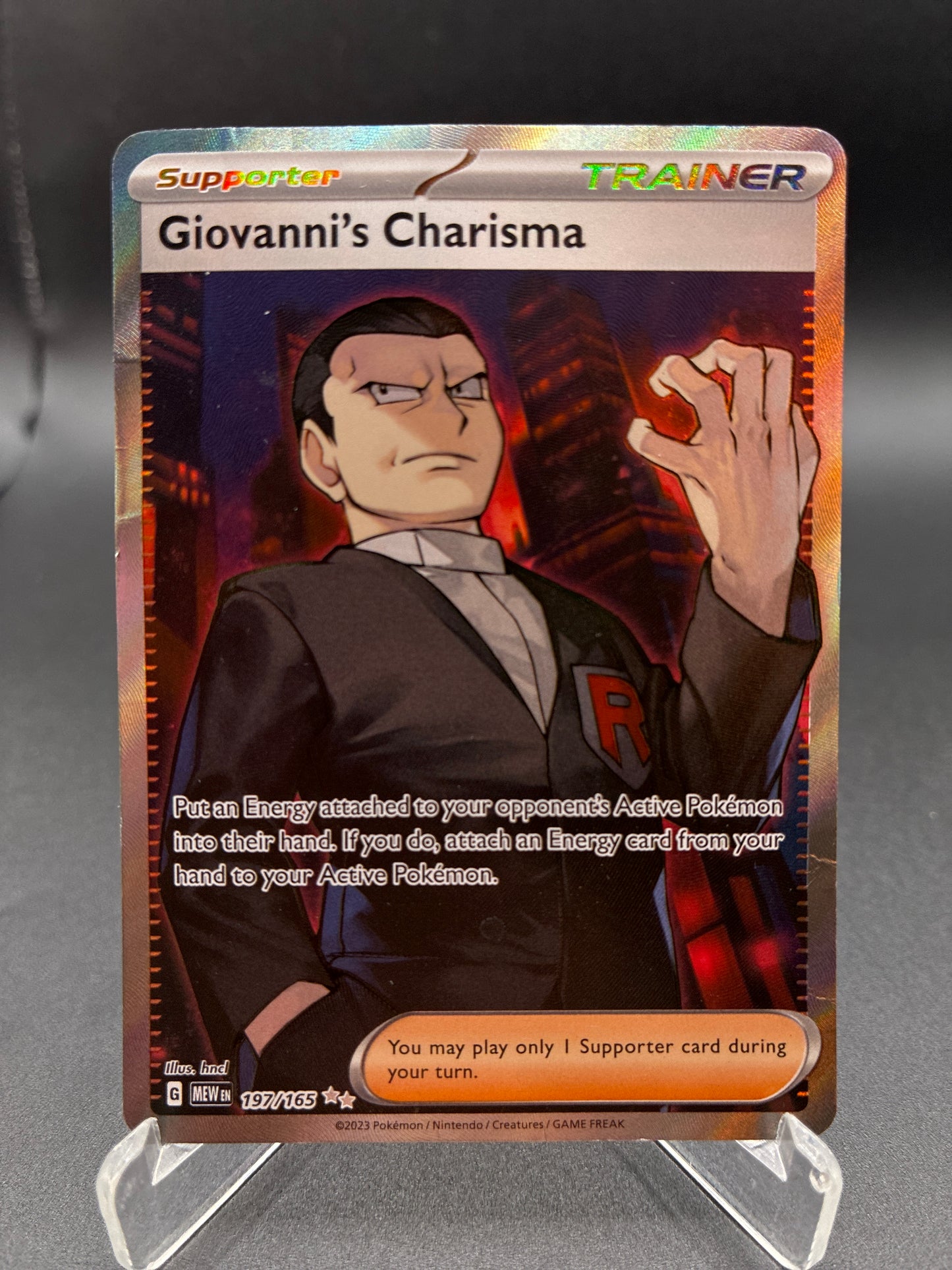Pokémon TCG: 2023 Giovanni's Charisma 197/165 SV: Scarlet & Violet 151