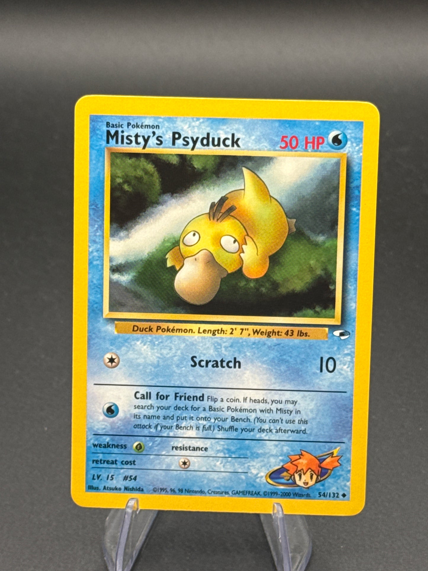 Pokémon TCG: 1998 Misty's Psyduck - 54/132- Gym Heroes