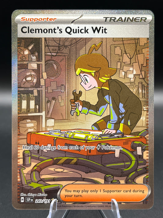 Pokémon TCG: 2024 Clemont's Quick Wit - 243/191 - SV: Surging Sparks