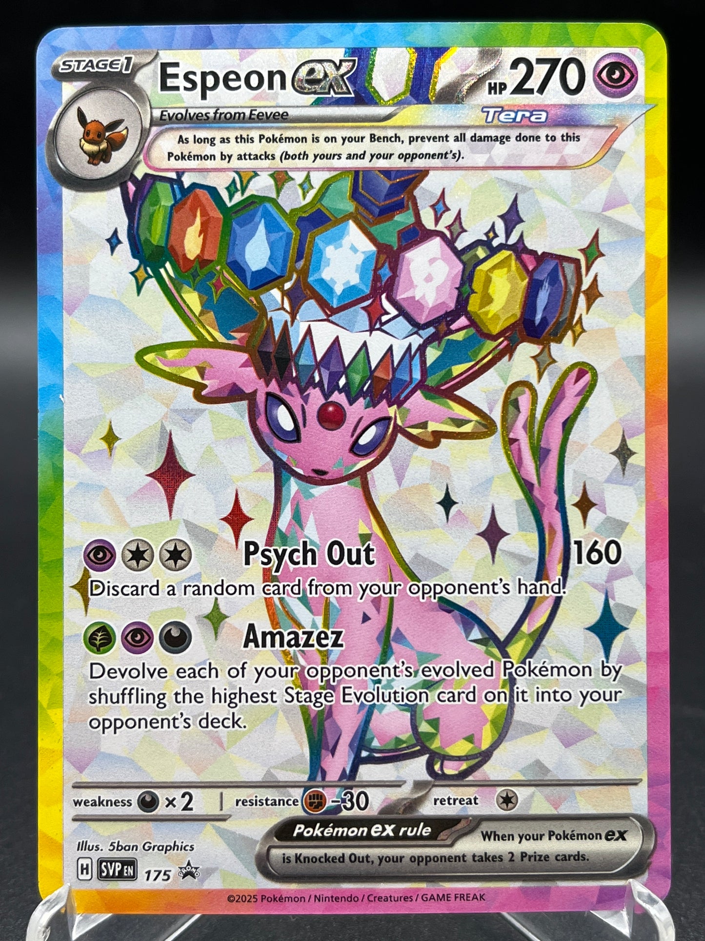 Pokémon TCG: 2025 Espeon ex - #175 - SV: Scarlet & Violet Promo