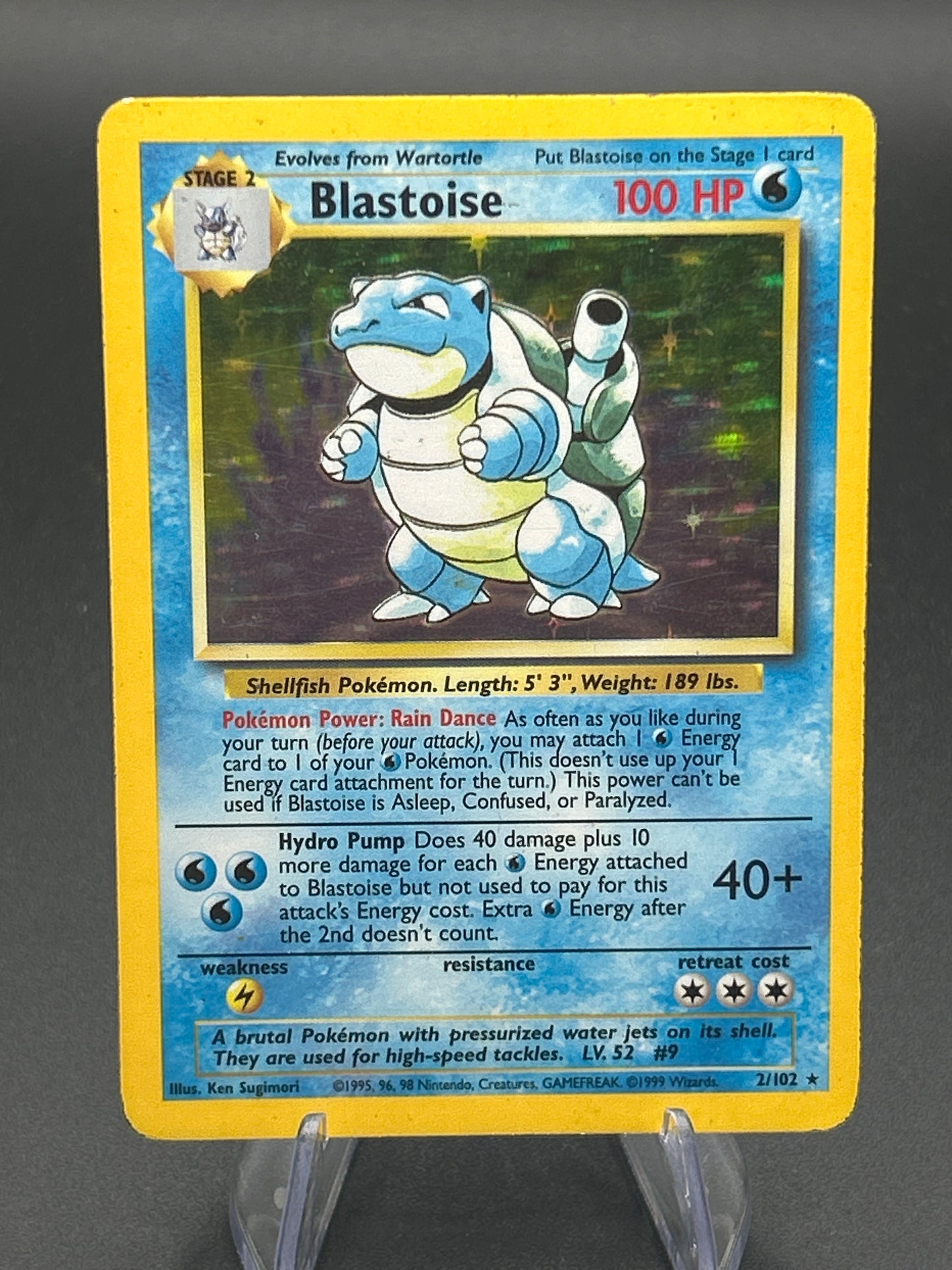 Pokémon TCG: 1999 Blastoise 2/102 Base Set (HP)