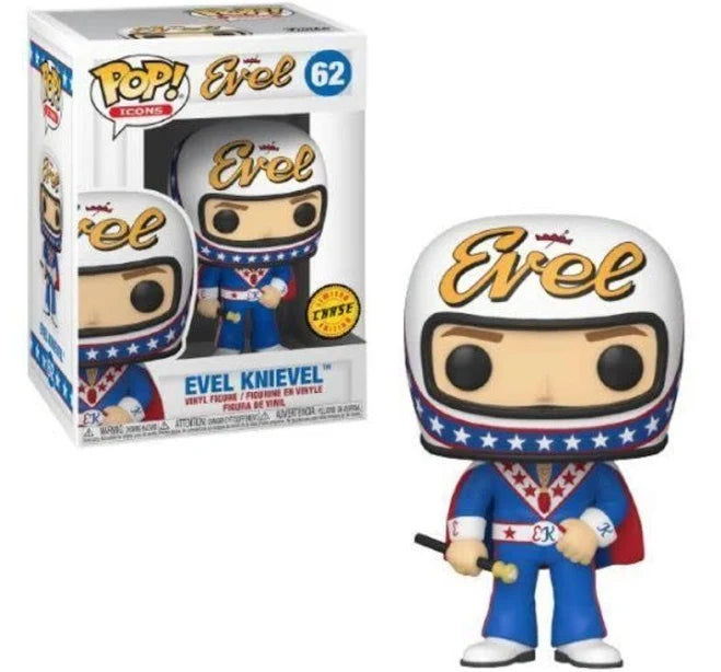 Funko PoP! Icons:  Evel - Evel Knievel 62 (Limited Chase Edition)
