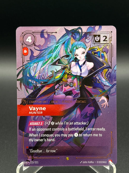 Riftbound TCG: 2026 Vayne - Hunter (Overnumbered) - Spiritforged (SFD)