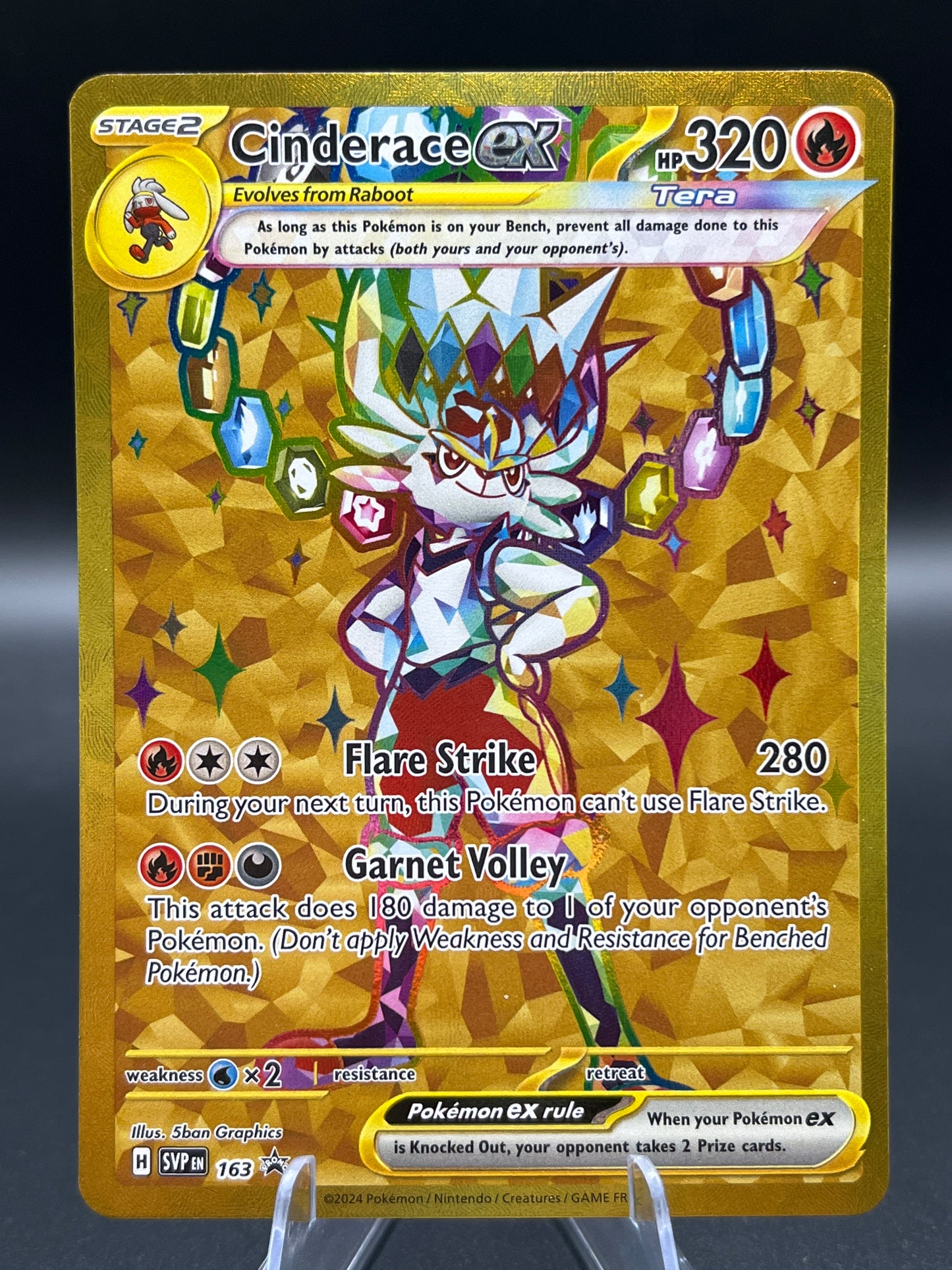 Pokémon TCG: 2023 Cinderace ex - #163 - SV: Scarlet & Violet Promos