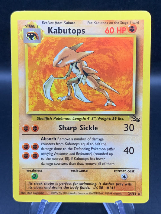 Pokémon TCG: 1999 Kabutops 24/62 Fossil Non-Holo