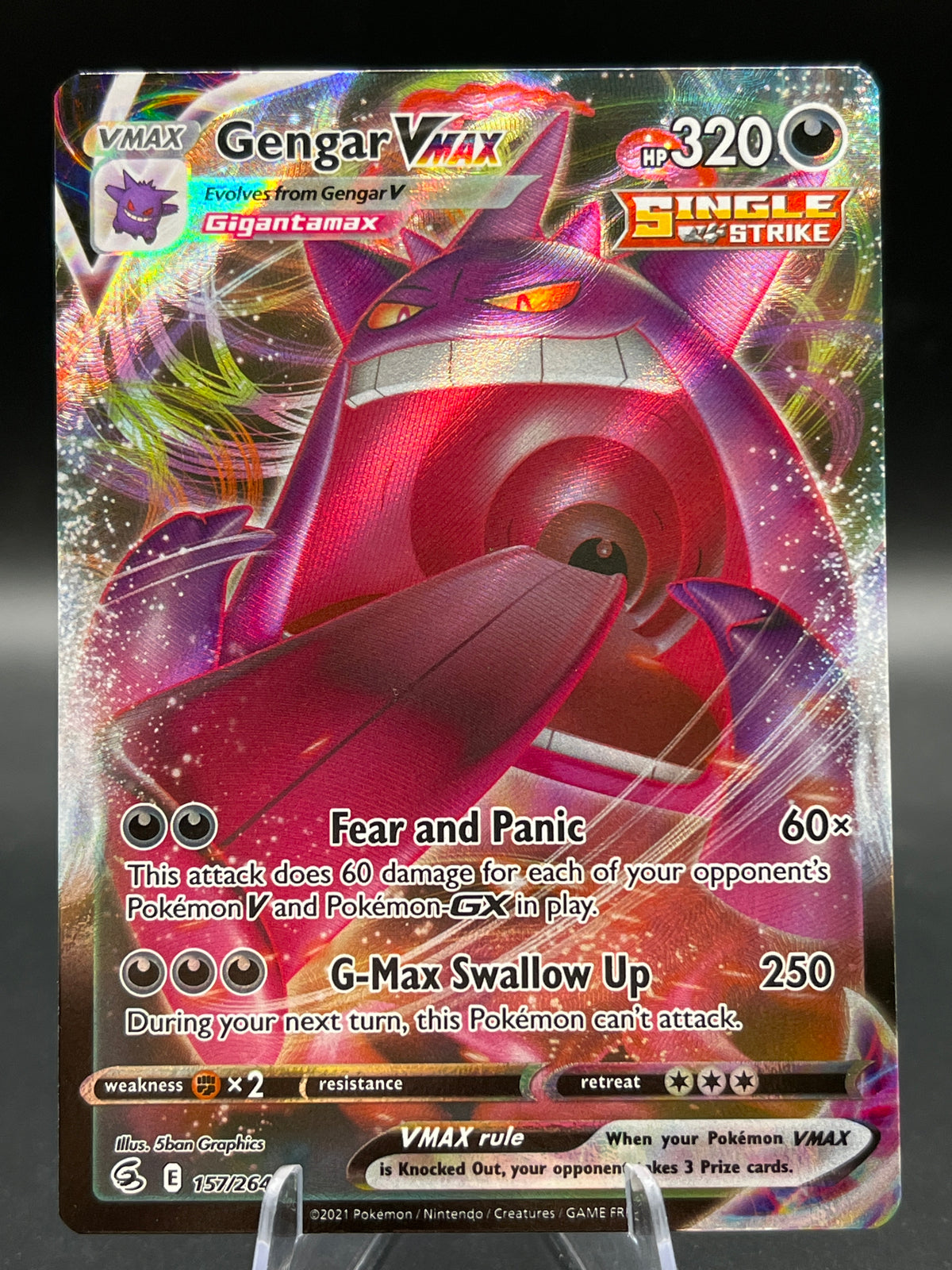 Pokémon TCG: 2021 - Gengar VMAX - 157/264 - SWSH: Fusion Strike