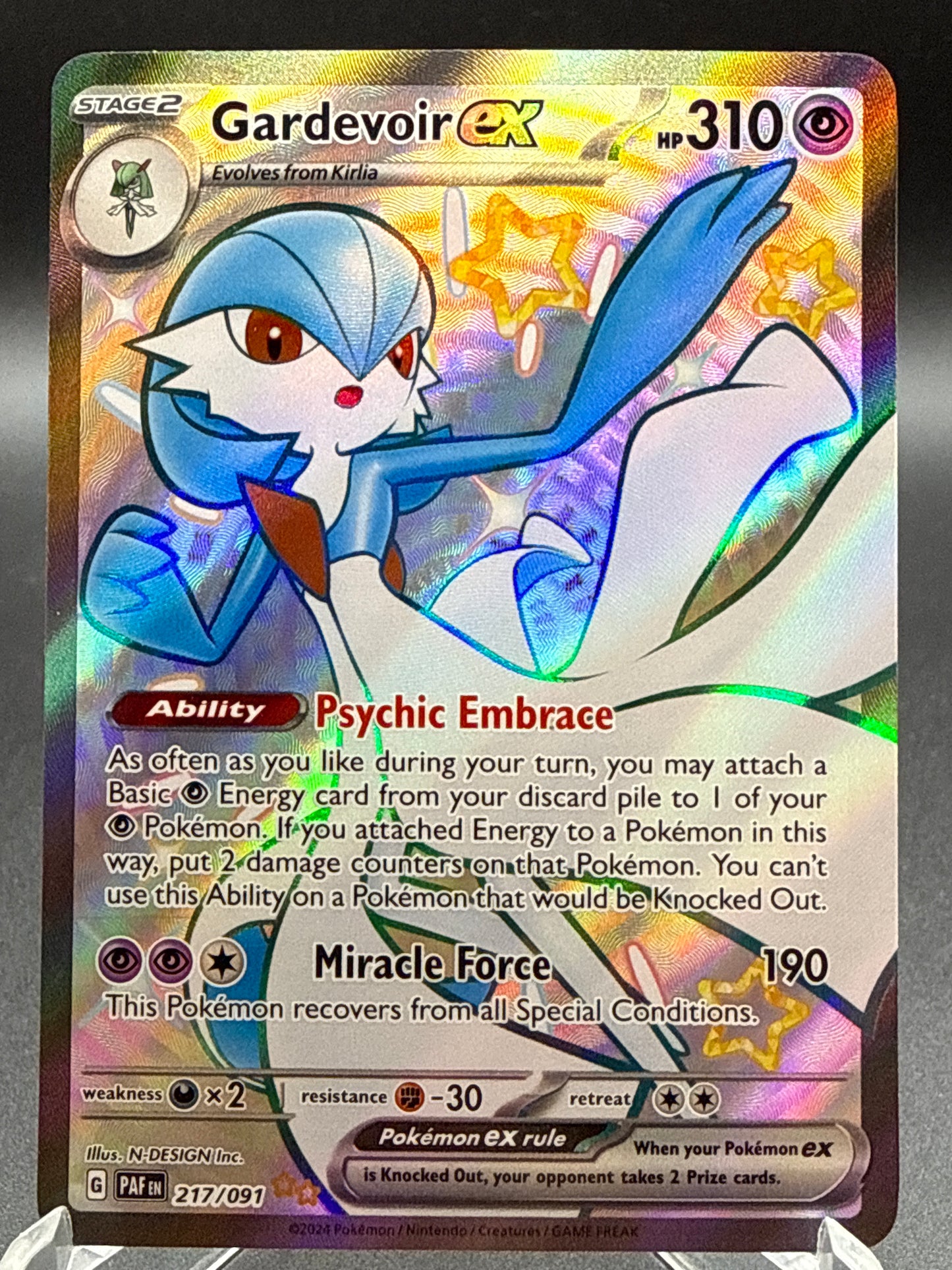 Pokémon TCG: 2024 Gardevoir ex - 217/091 - SV: Paldean Fates