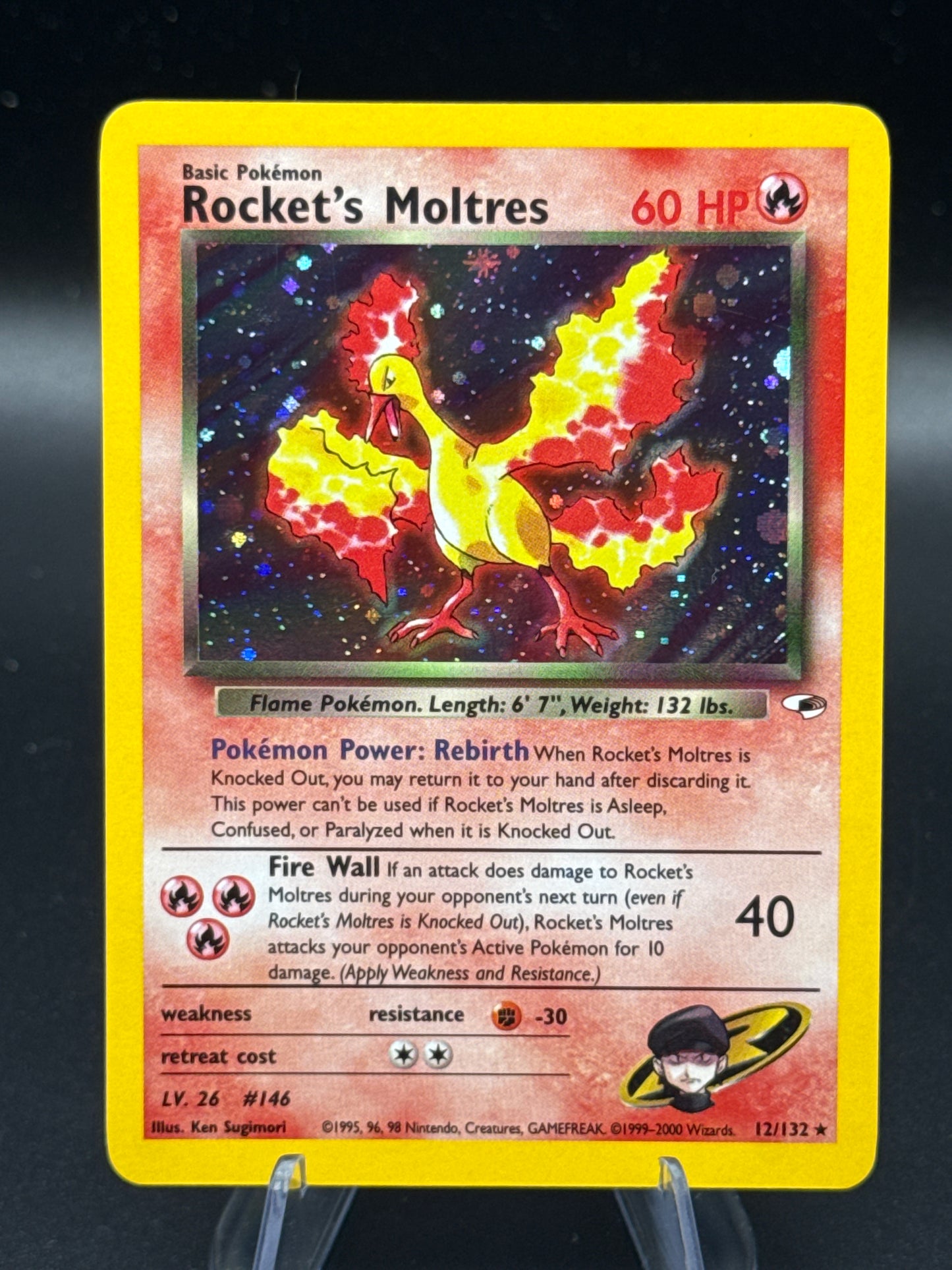 Pokémon TCG: 2000 Rocket's Moltres 12/132 Gym Heroes