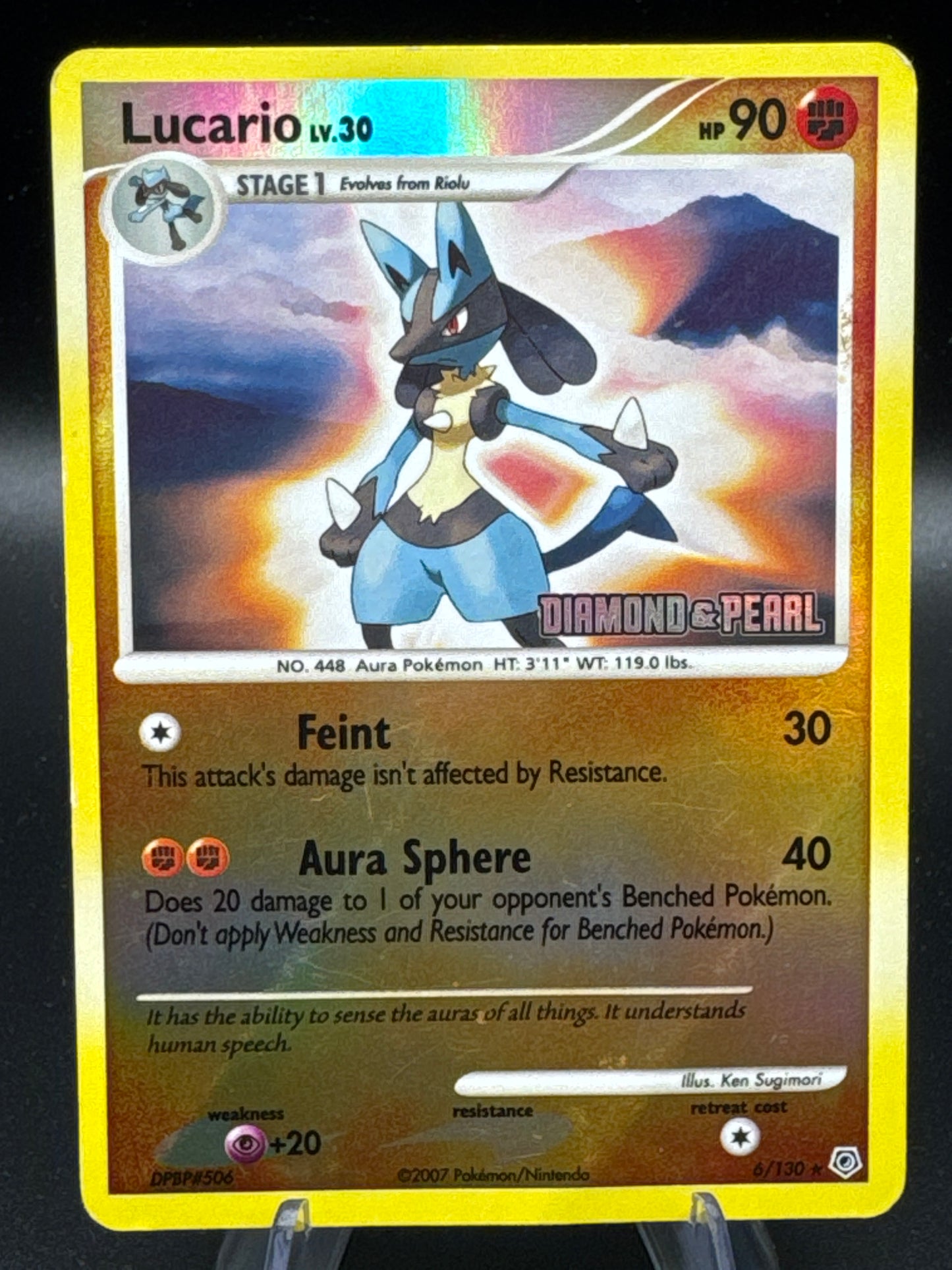 Pokémon TCG: 2007 Lucario 6/130 - Diamond and Pearl Reverse Holo