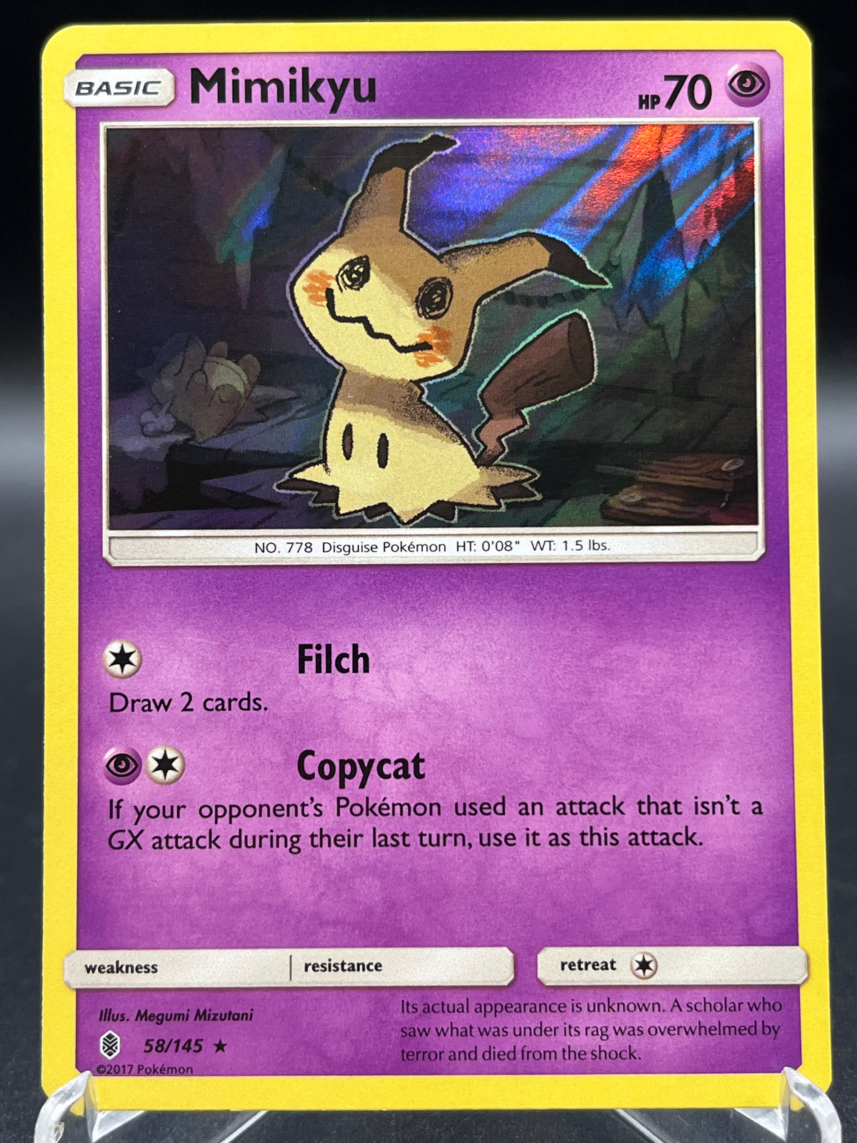 Pokémon TCG: 2017 - Mimikyu - 58/145 - Guardians Rising - Deck Exclusive