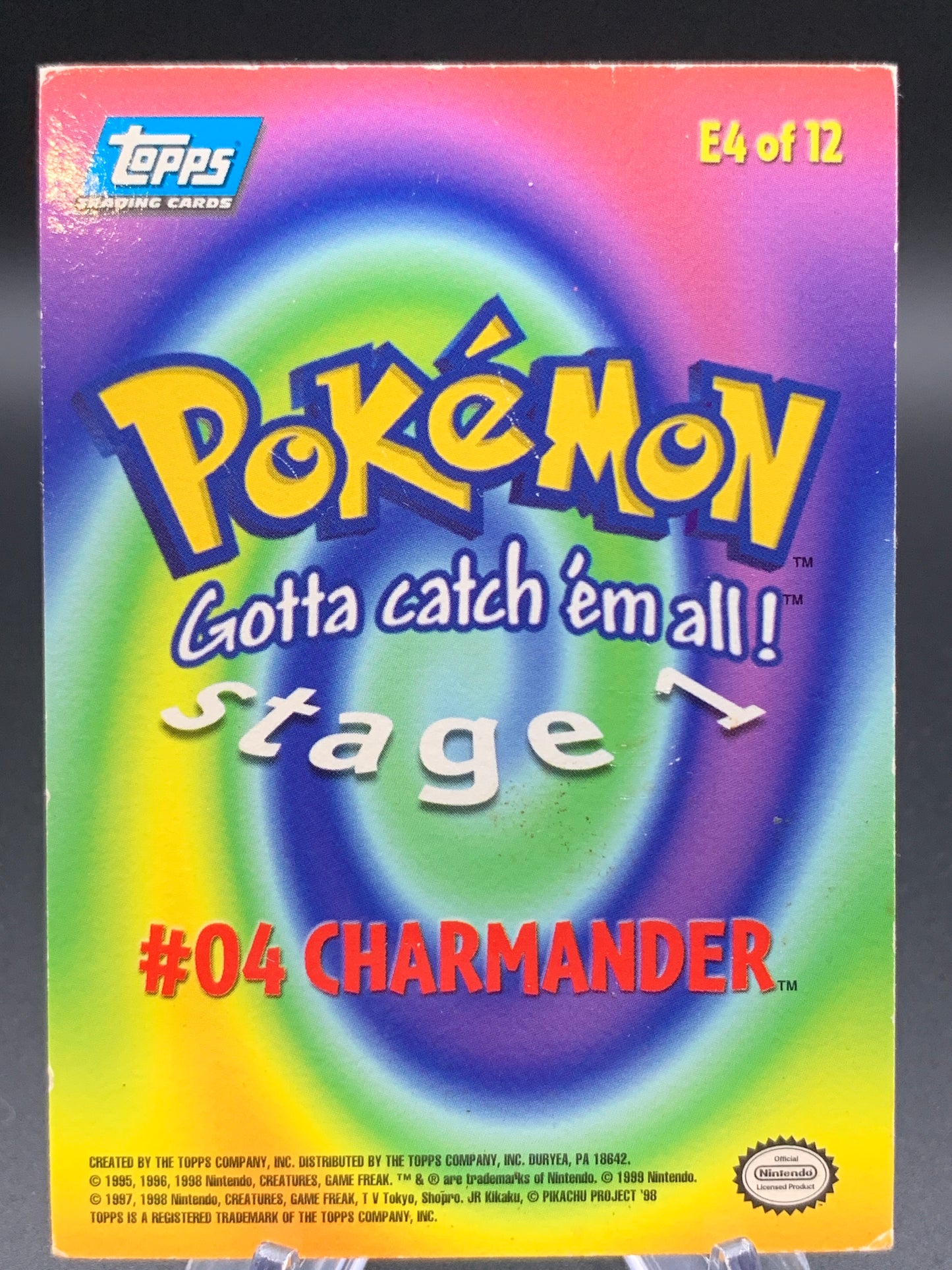 Pokémon: 1998 #04 Charmander - E4 of 12 - Topps Trading Cards Foil