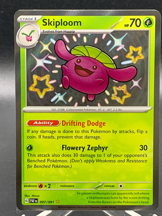 Pokémon TCG: 2024 Skiploom 097/091 S&V Paldean Fates Shiny Full Art