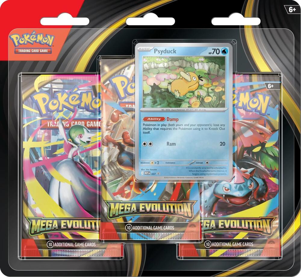 Pokémon TCG: Mega Evolution - 3 Pack Blister [Psyduck]