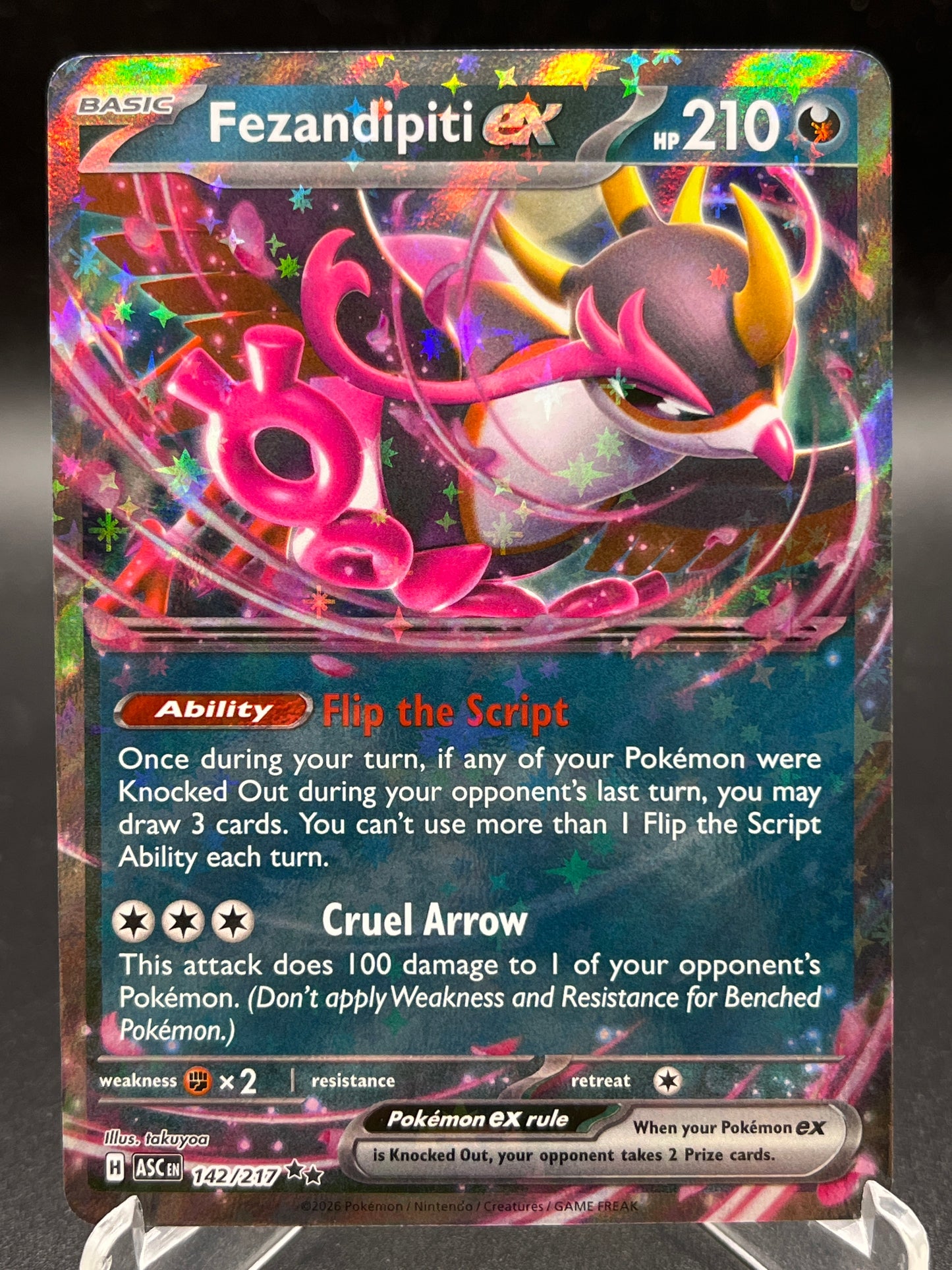 Pokémon TCG: 2026 Fezandipiti ex - 142/217 - ME: Ascended Heroes