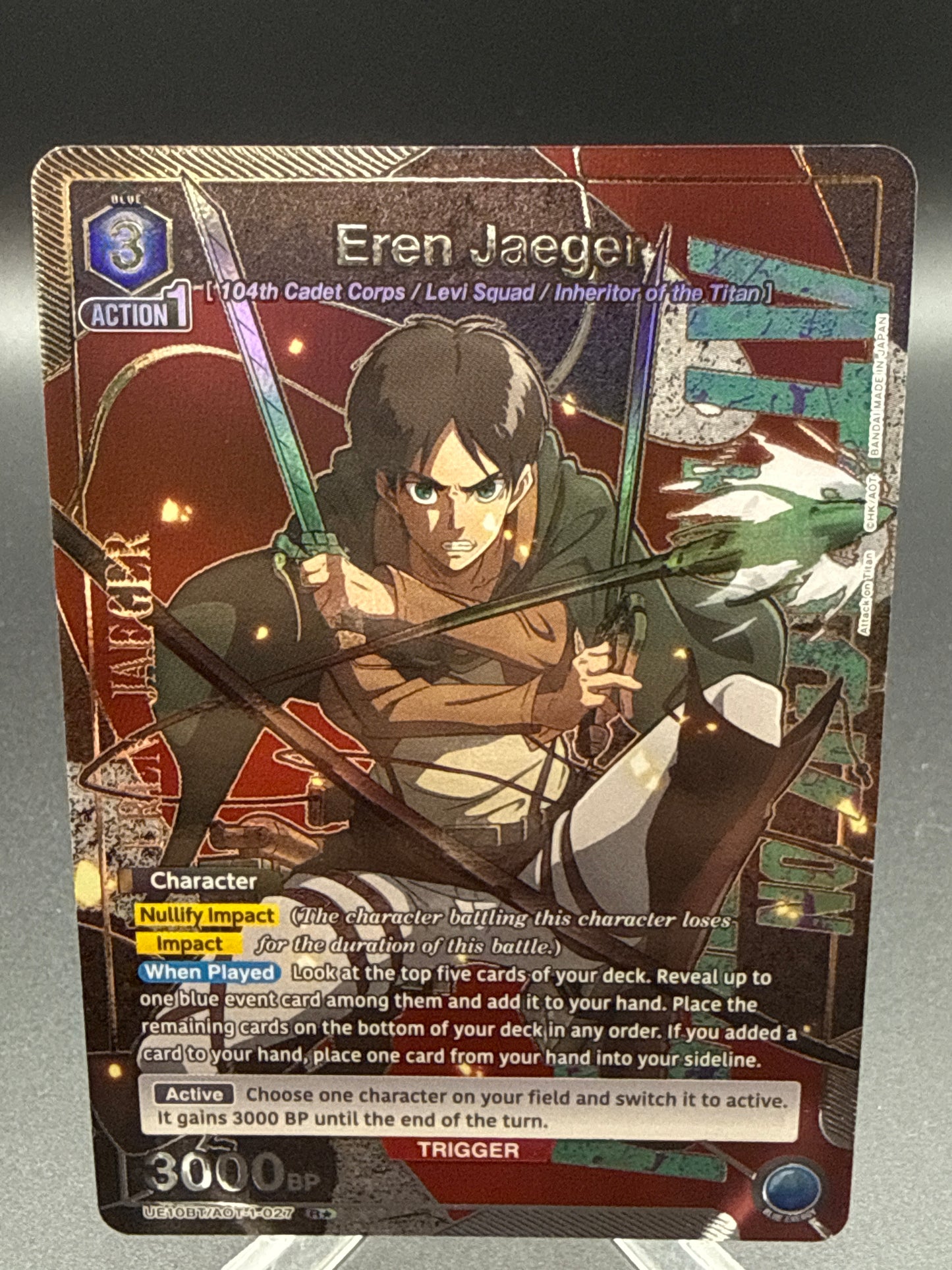 Union Arena TCG: Eren Jaeger (027) (R*) - UE10BT: Attack on Titan (UE10BT)
